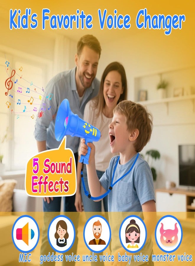MEGUO Voice Changer for Kids,Birthday Gift for Boys Girls Ages 3,4,5,6,7,8 - Boy Toys for 3-8+ Year Old - Noise Maker Prank Gift for Christmas,Easter,Halloween,Cool Gadgets for Boys Toddler (Blue) - Image 2